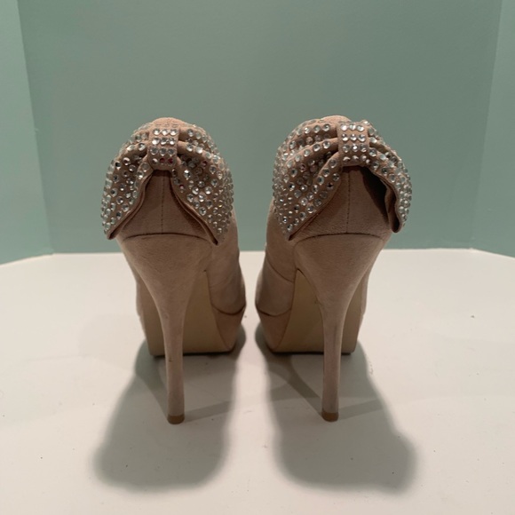 Steve Madden nude suede platforms with crystals - Picture 4 of 5